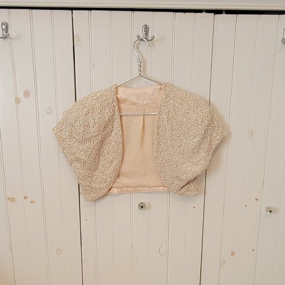 Vintage Lace & Sequin Shrug - Picture 2 of 5